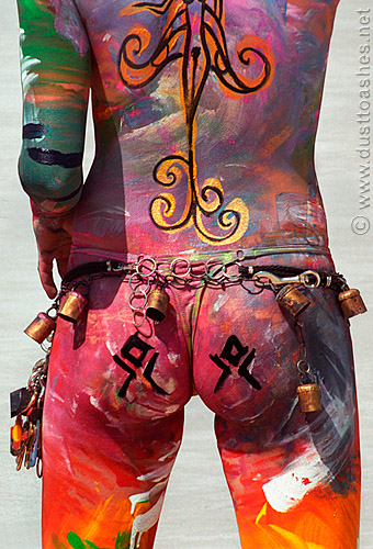 Mars or Bust Burning Man Body Painting Theme from 2001 Seven Ages