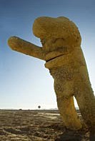 Figurines made of playa gypsum in Nevada desert