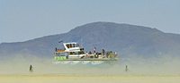 Yacht Christina sailing thru Nevada desert