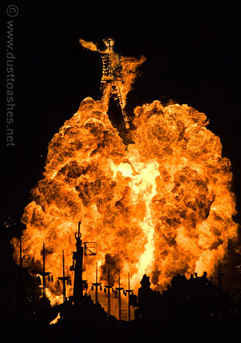 Burning Man Saturday night final explosion