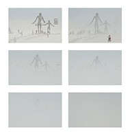 Complete white out at Burning Man