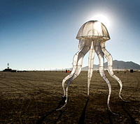 Jellyfish art sculpture