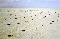 Shoes in desert