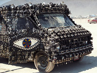 Mutant vehicle decorated with cameras