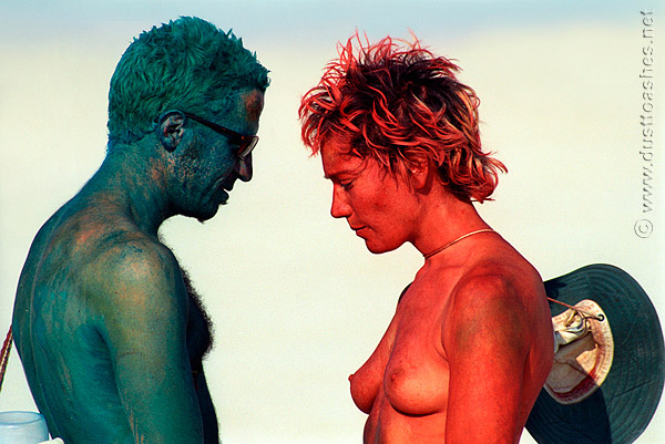 body painted couple