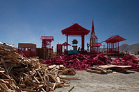 Wood temple at Burning man