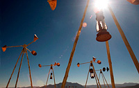 Wind sound art installation
