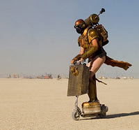 Mobile art of Burning Man people