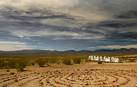 Stone circles formation in Nevada desert