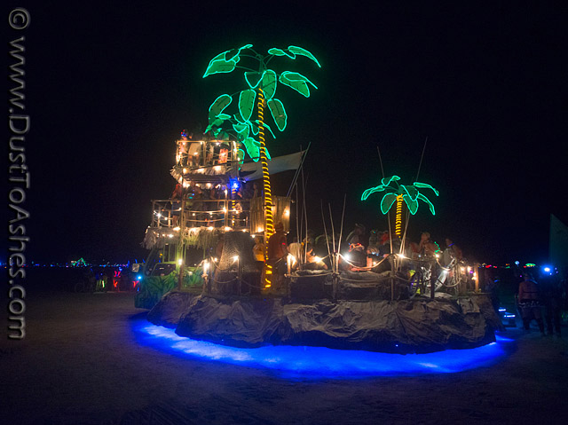 Night party on the island