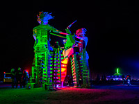Black lights of Burning Man