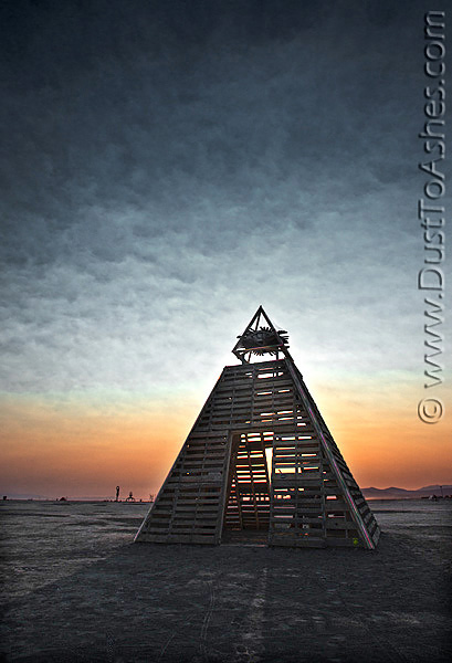 Mystery Sunrise above pyramid