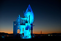 Electric blue aluminum castle