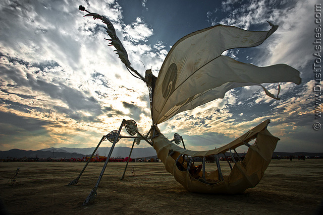 Flying mantis sculpture