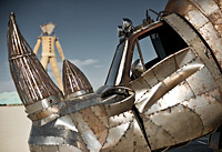 Rhino art car at Burning Man