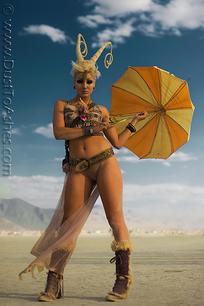 Beautiful Burning Man woman