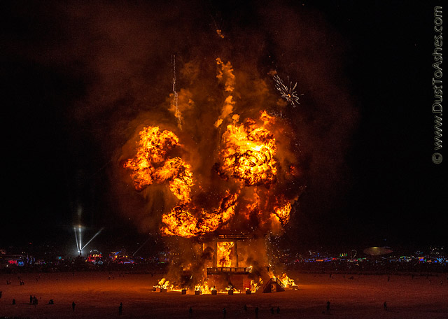 Massive explosion over the Burning Man