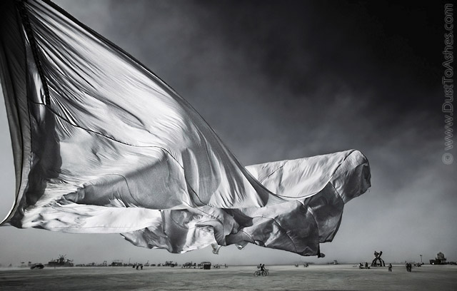 Giant Comforter sheet in the storm