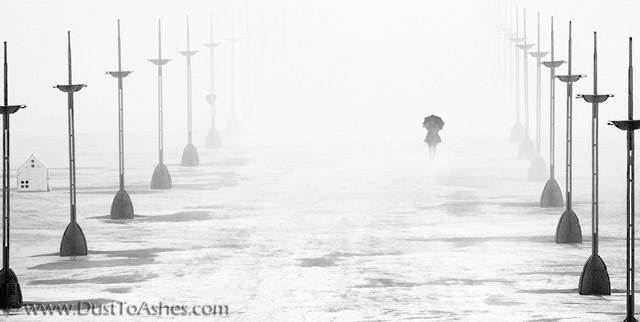 Woman lost in dust storm