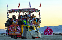 Art car fully decorated by stuffed toy animals