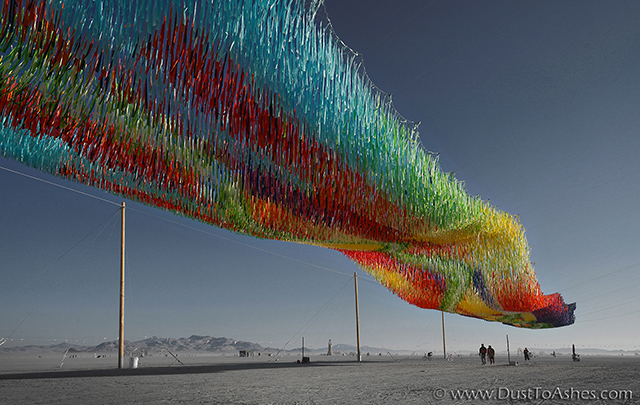 Sky Gazing by Patrick Shearn Poetic and Kinetics Studio. Kinetic wind powered giant art installation suspended in the air