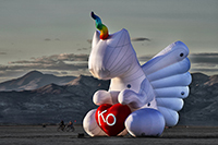 Unicorn inflatable art sculpture